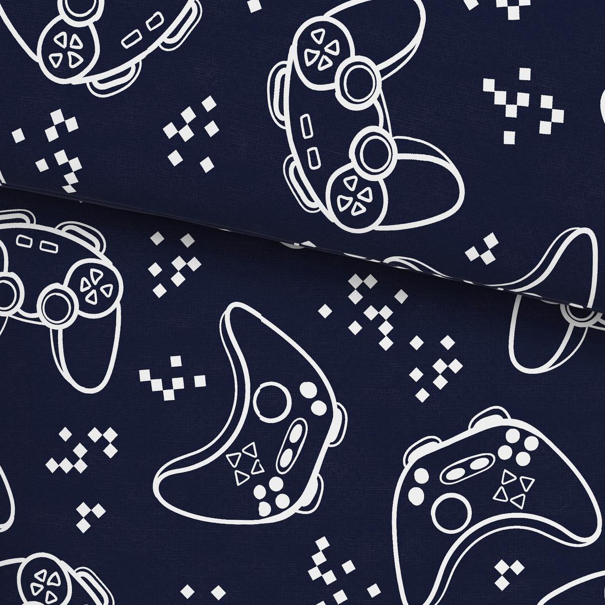 POSTEĽNÁ BIELIZEŇ PRE MLÁDEŽ GAMING -EXT- - modrá, textil (140/200cm) - Modern Living