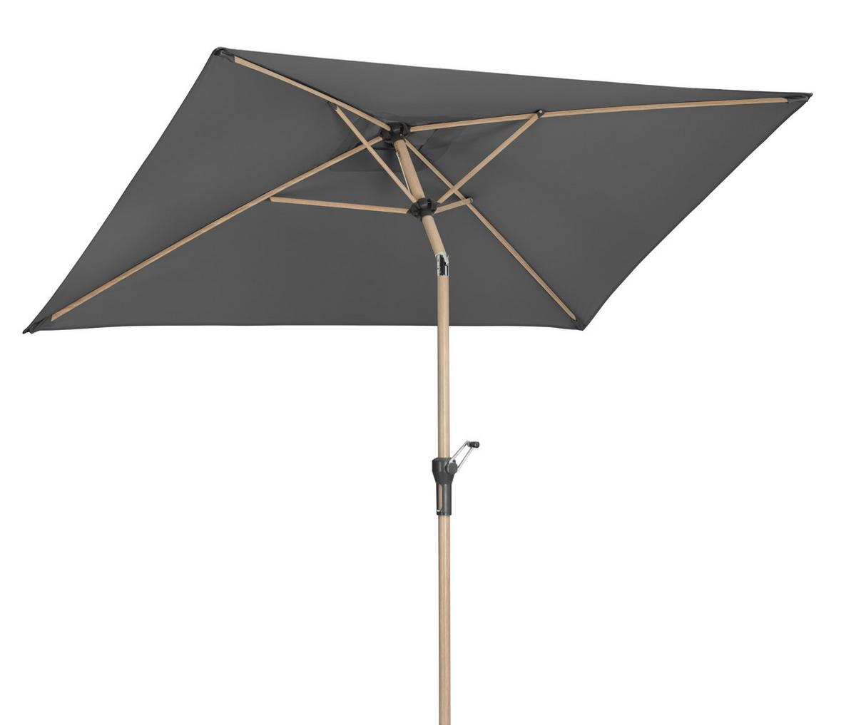 Sonnenschirm Cordoba BxHxT: 150x231x230 cm Anthrazit - Eichefarben/Anthrazit, Basics, Textil/Metall (150/231/230cm) - Schneider