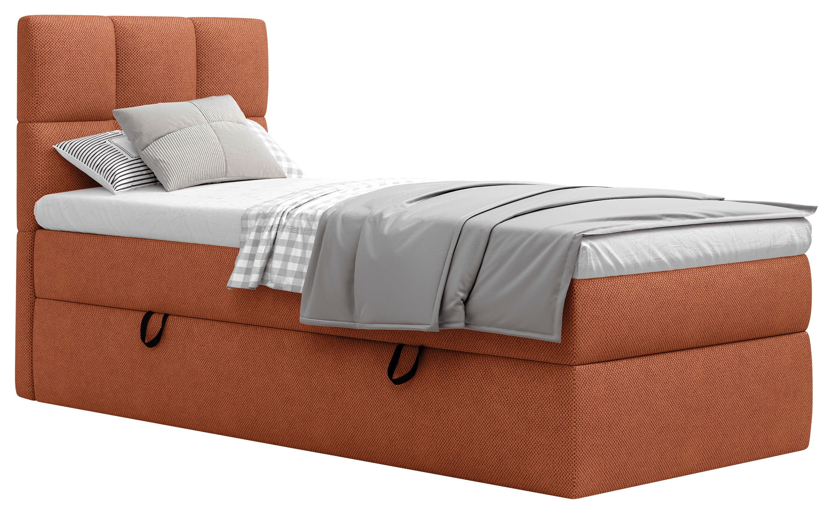 Boxbett Polly - Rostfarben/Schwarz, MODERN, Holz/Holzwerkstoff (90/200cm) - MID.YOU