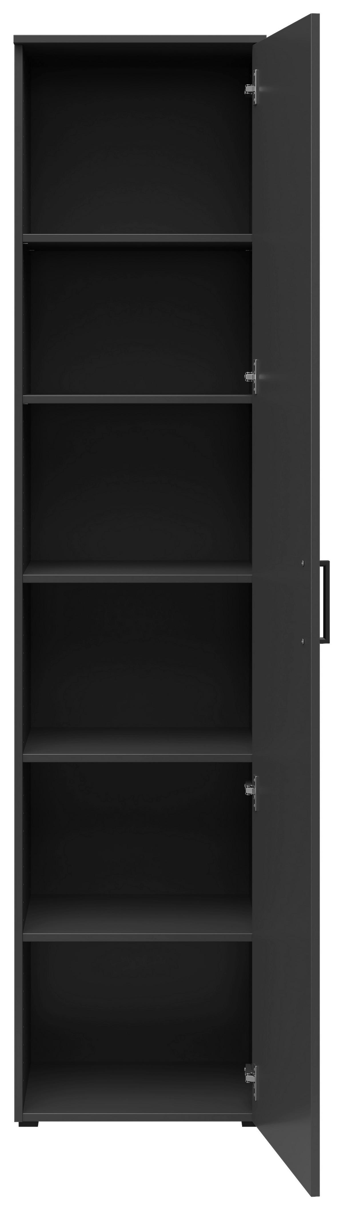 Skriňa MULTISTAURAUM š: 45 cm - čierna/grafitová, Modern, kompozitné drevo/plast (45/195/40cm)