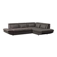 Wohnlandschaft Park - Dunkelbraun/Schwarz, MODERN, Textil (233/311cm) - Luca Bessoni