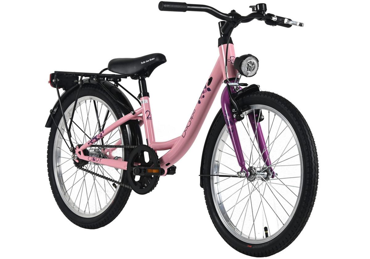 Dacapo Kinderfahrrad Cindy Rosa - Pink, Basics, Metall