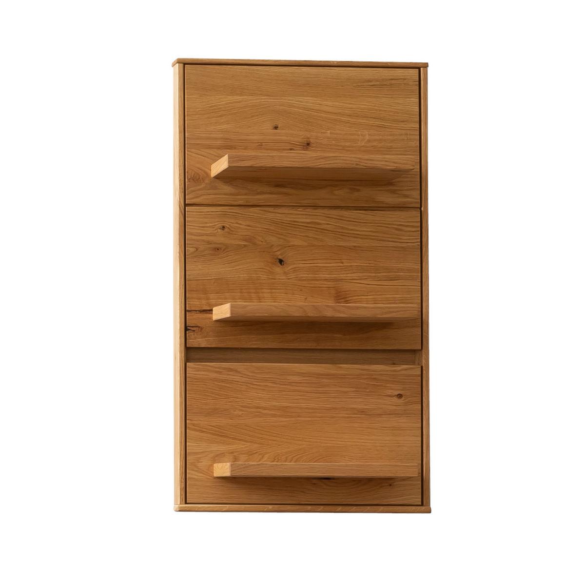 Wohnkombination Massiv 3-tlg. Como Wildeiche - Wildeiche, Natur, Glas/Holz (286/181/51cm) - MID.YOU