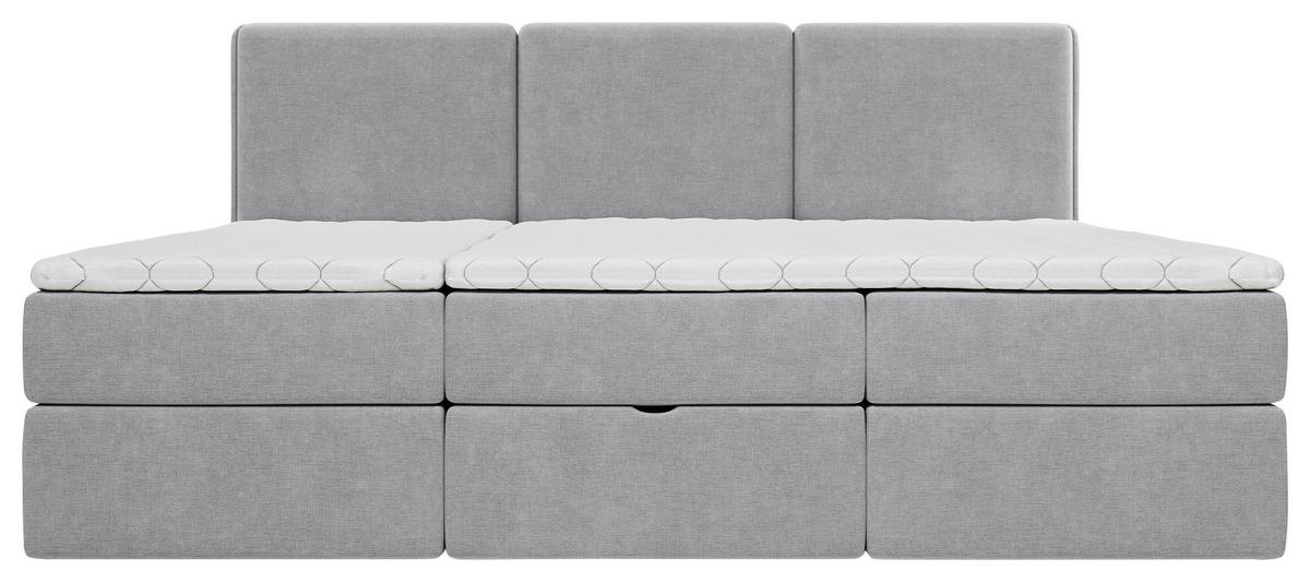 Familienbett Domino Combo Mit Bettkasten, Dunkelgrau 270x200 - Dunkelgrau/Schwarz, MODERN, Holz/Holzwerkstoff (270/200cm) - MID.YOU