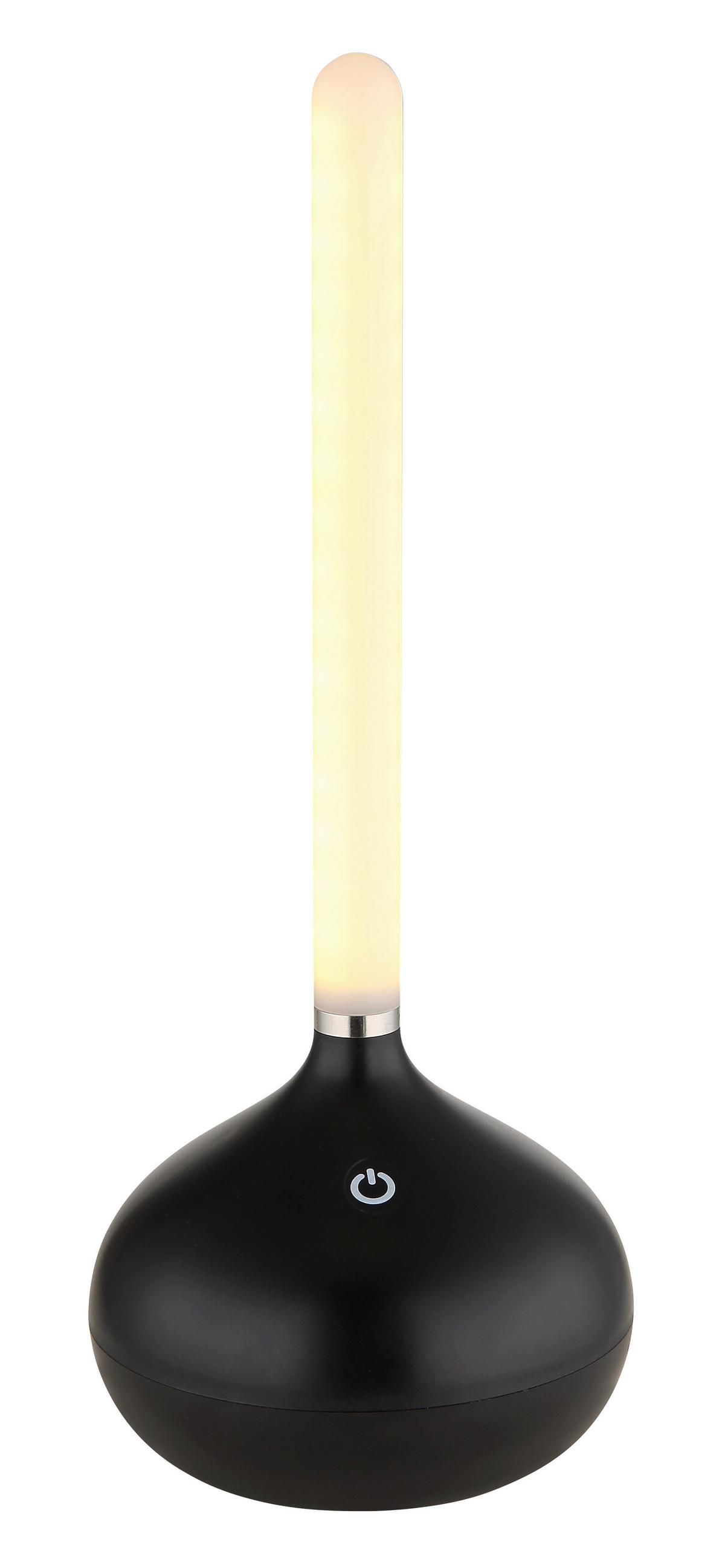 Akku-tischleuchte 28067s Turner - Schwarz/Weiß, Design, Kunststoff (9,6/24,3cm) - Globo
