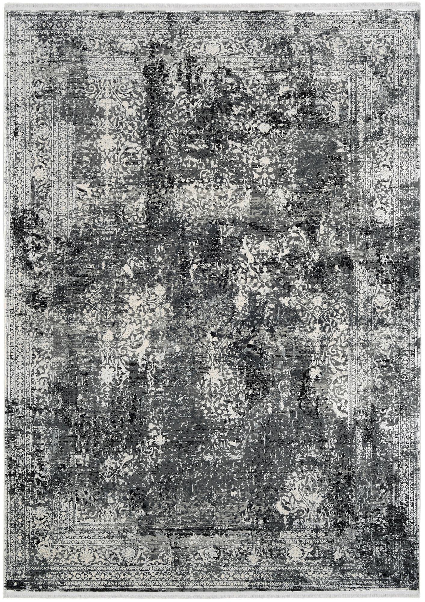 Webteppich Avignon - Dunkelgrau, Design, Textil (67/130cm) - Dieter Knoll