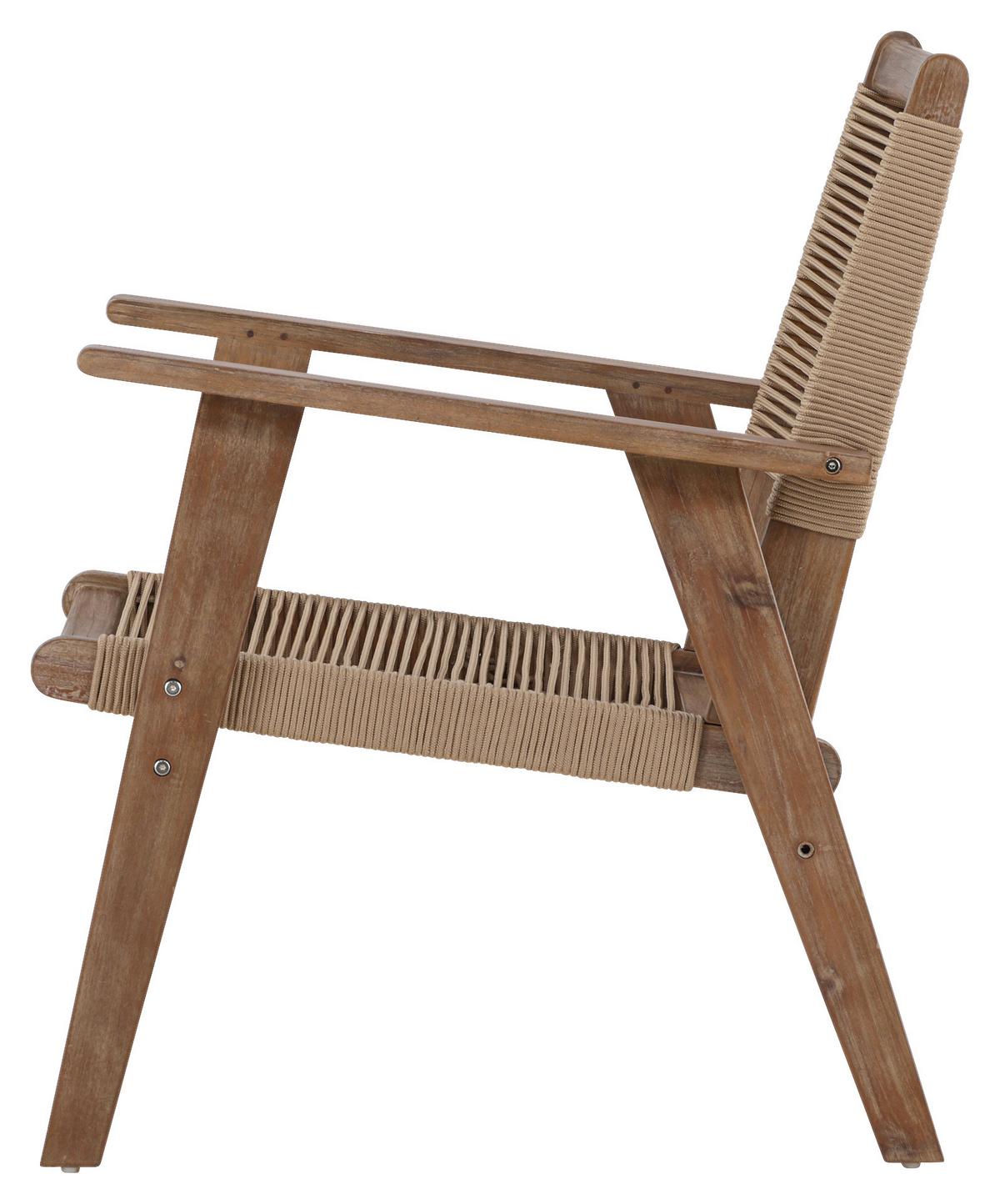 Loungesessel Peter Aus Akazienholz/textil - Braun, KONVENTIONELL, Holz/Textil (68/88/72cm) - Gardenson