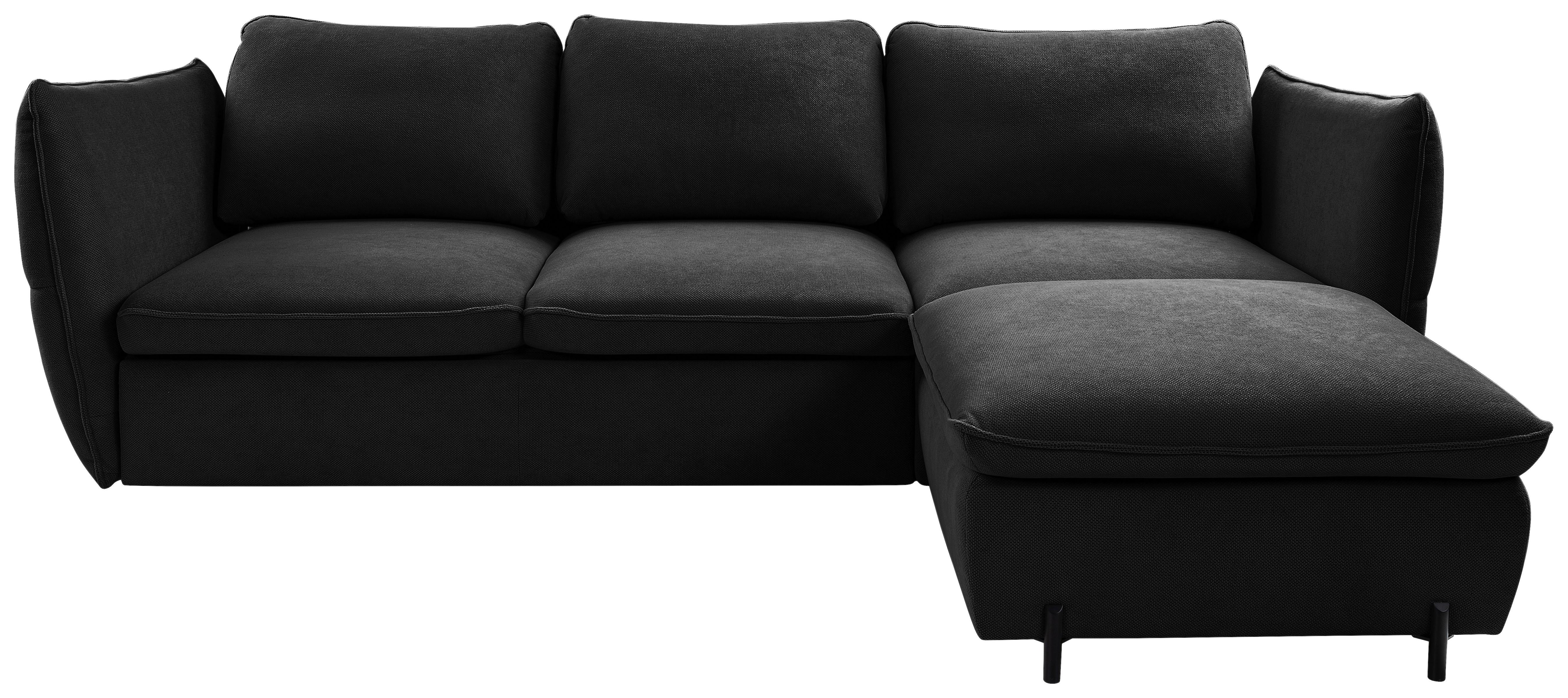 Ecksofa Baloo, Schwarz S: 262x178 cm - Schwarz, MODERN, Textil (262/178cm) - MID.YOU