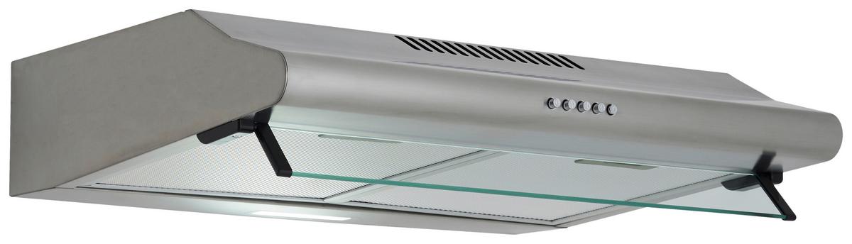 Dunstabzugshaube Tila Edelstahlfarben B: 60 cm, Led - Edelstahlfarben, Trend, Glas/Metall (60/13/50cm) - Respekta