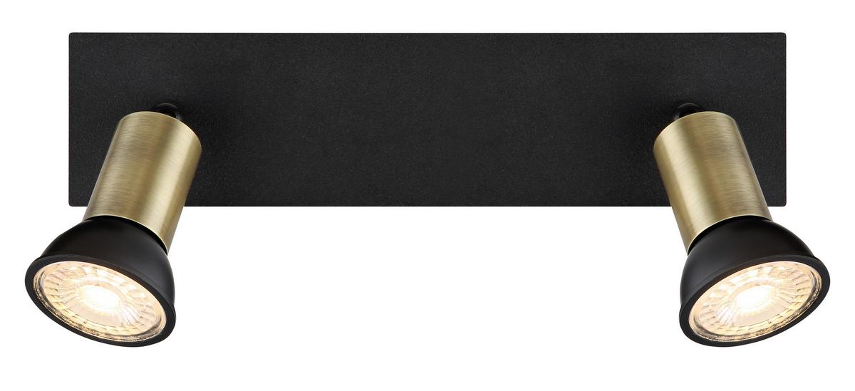 Strahler 57998-2b - Goldfarben/Schwarz, Design, Metall (25/6/9cm) - Globo