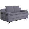 Schlafsofa mit Bettkasten Ken Graubraun - Chromfarben/Graubraun, Design, Textil (200/92/90cm) - P & B