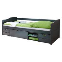 Stauraumbett 90x200 Marlies Dunkelgrau - Dunkelgrau, MODERN, Holz (90/200cm) - MID.YOU