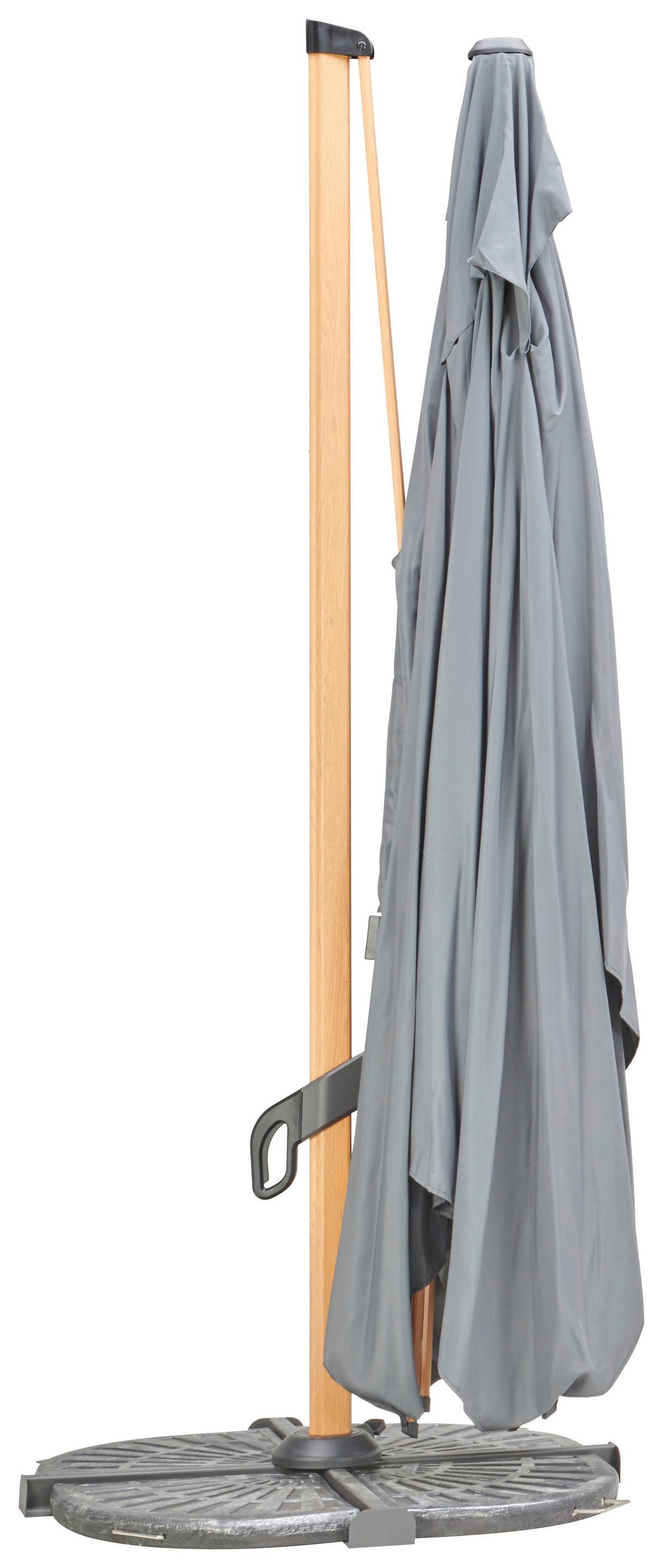 Ampelschirm Luxor Bht: 300x400x270 Cm Anthrazit - Taupe/Anthrazit, MODERN, Textil/Metall (300/400/270cm) - Beldano