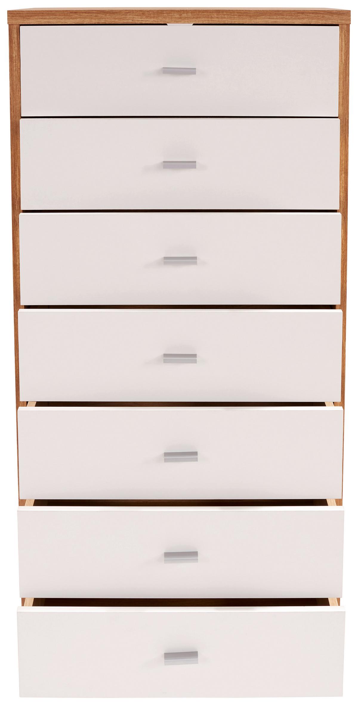 Kommode B 50cm 4-you New, Wotan Eiche Dekor/ Weiß - Eichefarben/Weiß, MODERN, Holzwerkstoff (50/111,4/34,6cm)