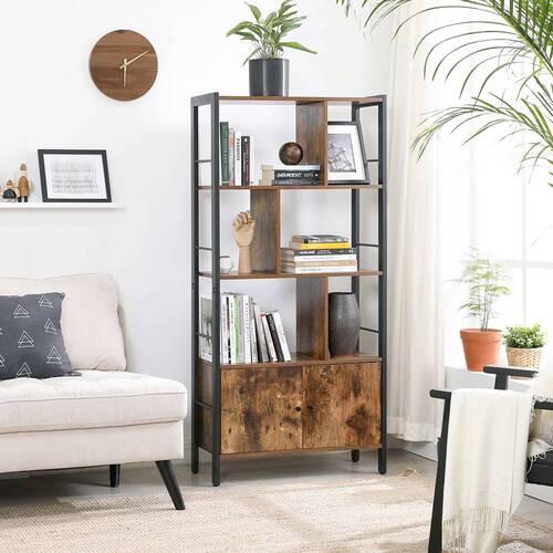 Aktenregal Iron B: 74 Cm Braun/schwarz - Schwarz/Braun, Basics, Holzwerkstoff/Metall (74/154,5/30cm) - Boxxx