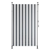 Klemm-Sichtschutz 1,50 M × 2,70 M - Grauweiß/Weiß, LIFESTYLE, Kunststoff/Metall