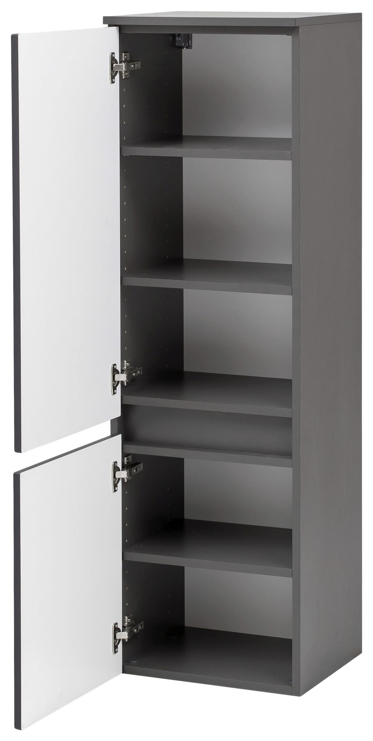 Midischrank Kopenhagen B: 40 cm Grau - Silberfarben/Grau, KONVENTIONELL, Holzwerkstoff (40/130/35cm) - Held