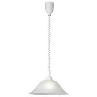 Hängeleuchte Albany Ø 35 Cm 1-Flammig, Glasschirm - Weiß, Basics, Glas/Kunststoff (35/110cm) - Eglo