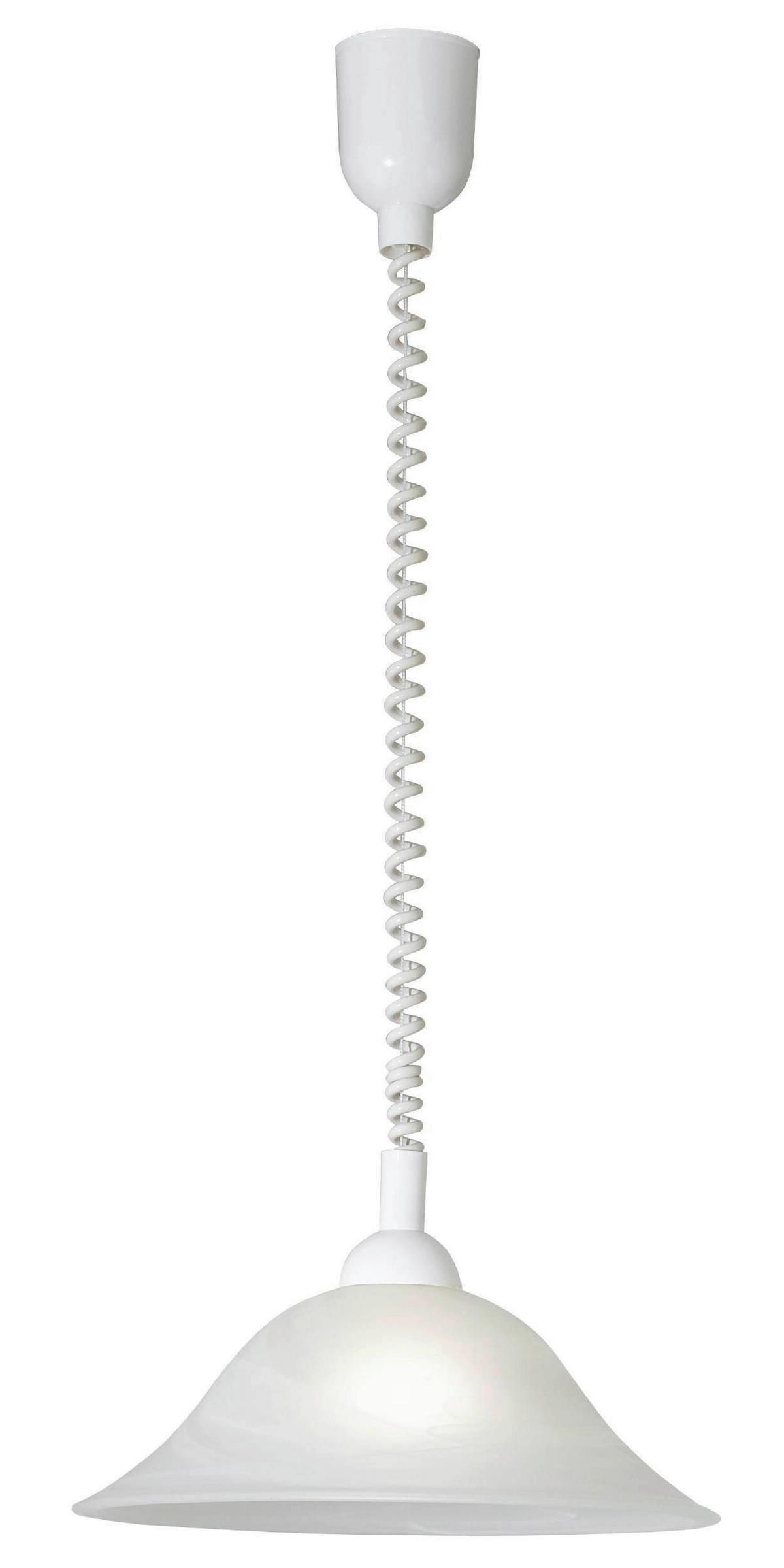 Hängeleuchte Albany Ø 35 Cm 1-Flammig, Glasschirm - Weiß, Basics, Glas/Kunststoff (35/110cm) - Eglo