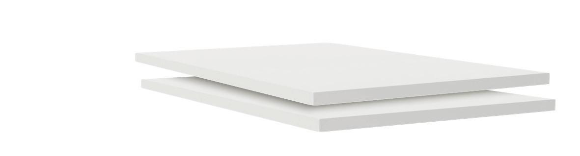 Sada Vkladacích Políc Unit - biela, Moderný, kompozitné drevo (42,4/55/1,8cm) - Ondega