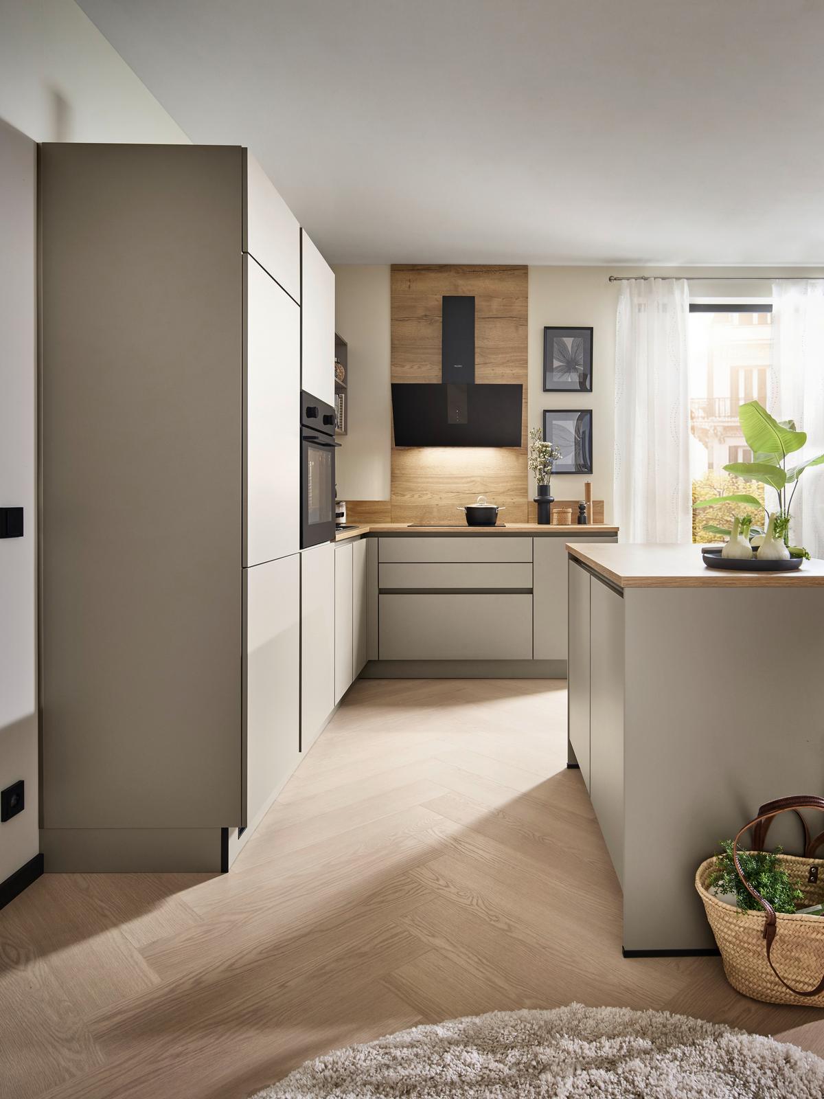 Eckküche Win mit Insel - Eichefarben/Creme, MODERN, Holzwerkstoff (278,2/205,2cm) - Express-Kuechen