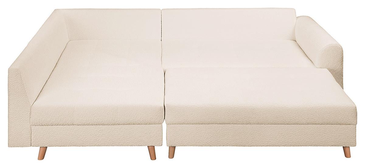 Ecksofa Ariella Weiß S: 161x231 cm - Naturfarben/Weiß, Design, Textil (161/231cm) - Livetastic