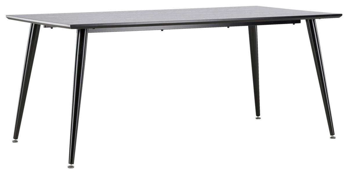Esstisch Dipp - Schwarz, Design, Holzwerkstoff/Metall (180/90/75cm) - Livetastic