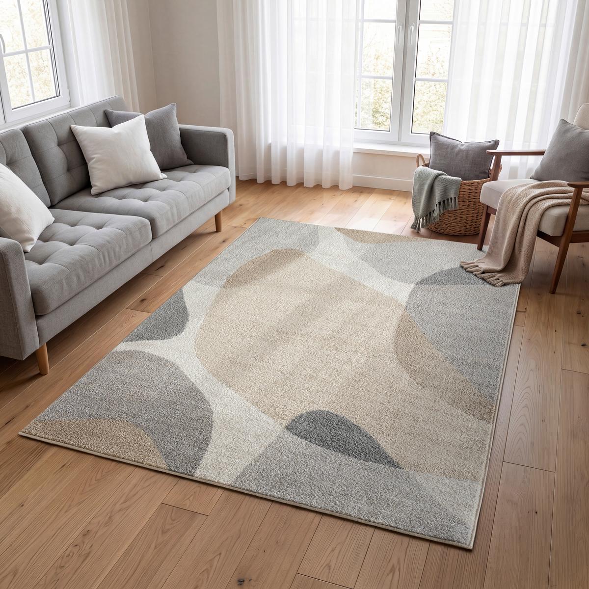 TKANÝ KOBEREC STONE-FLOW - vícebarevná/béžová, Konvenční, textil (80/150cm) - Mömax