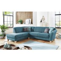 Ecksofa Gotland petrol mit Bettkasten, 212x257 cm - Petrol/Naturfarben, KONVENTIONELL, Textil (212/257cm) - Sit & More