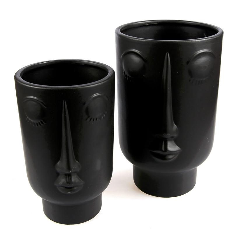 Dekovase Emma - Schwarz, Basics, Keramik (11,5/10,5/18cm)