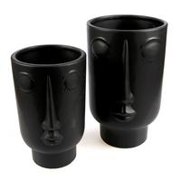 Dekovase Emma - Schwarz, Basics, Keramik (11,5/10,5/18cm)