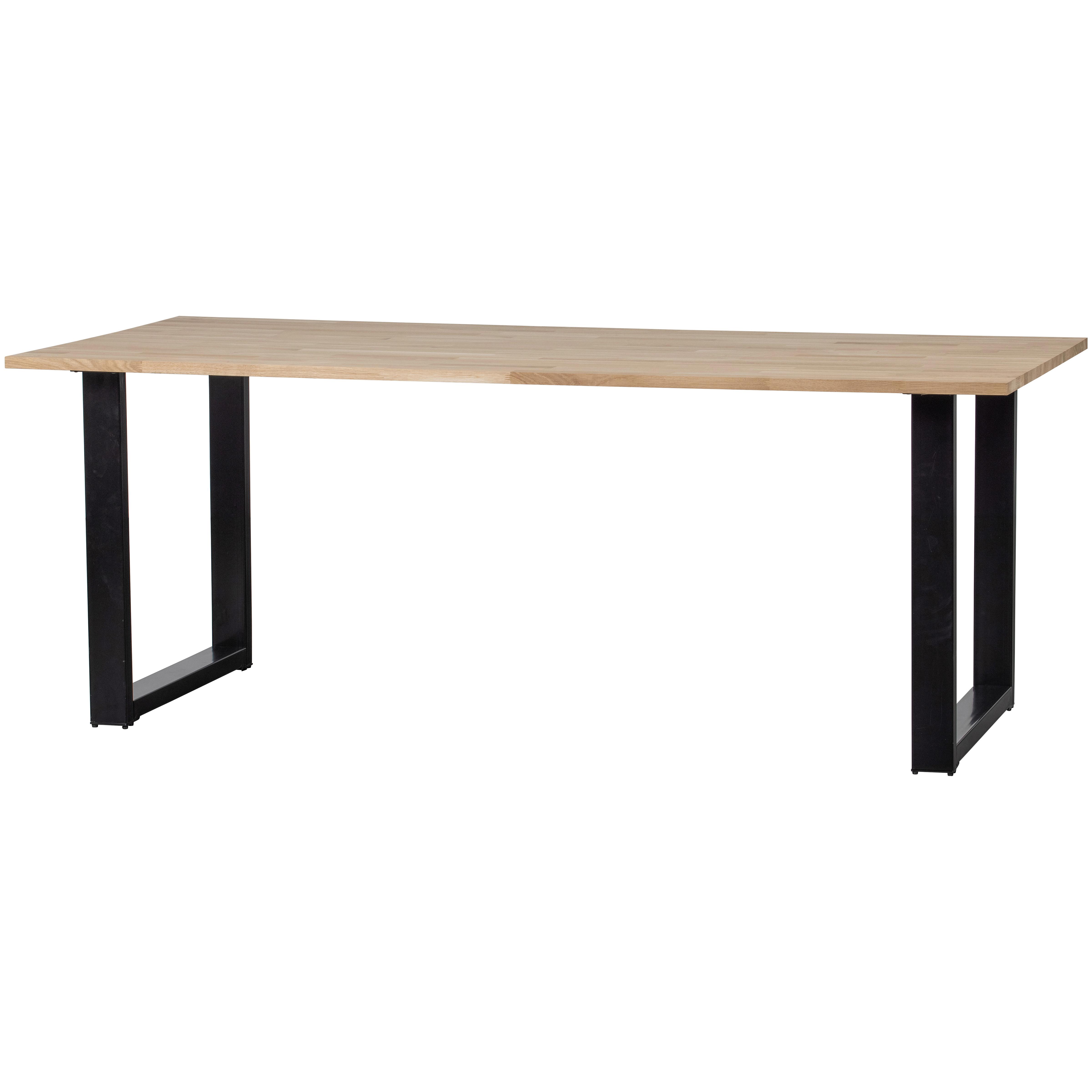 Esstisch Tablo Naturfarben/Schwarz L: 220cm - Schwarz/Naturfarben, MODERN, Holz/Metall (220/90/75cm) - Livetastic