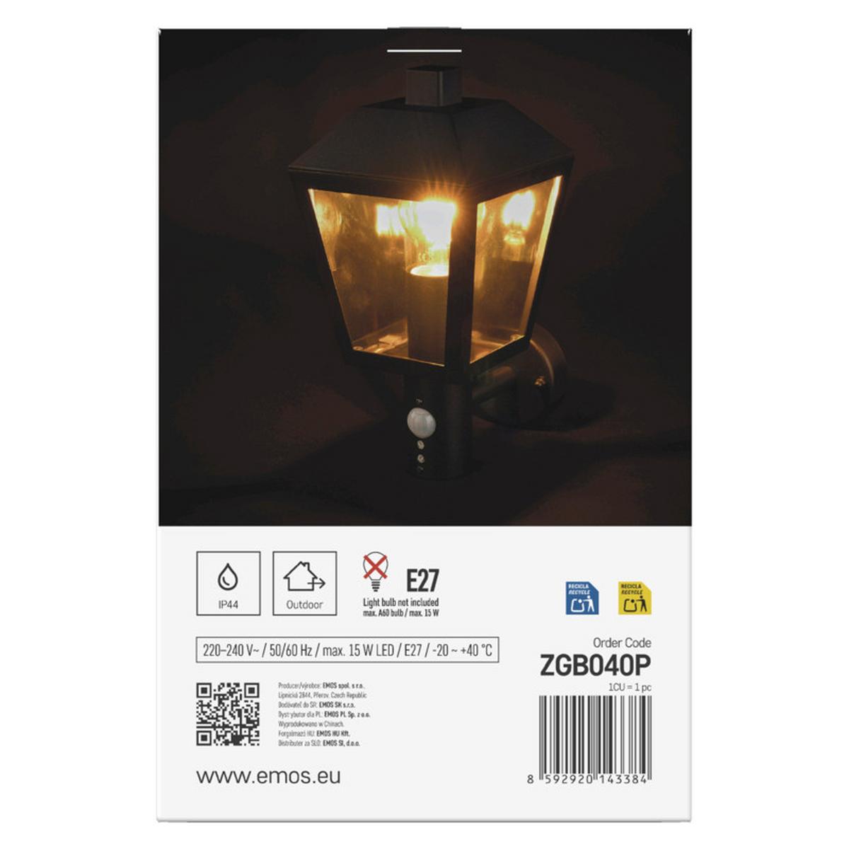 VONKAJŠIE LED SVIETIDLO ADENIA - čierna, Modern, kov/plast