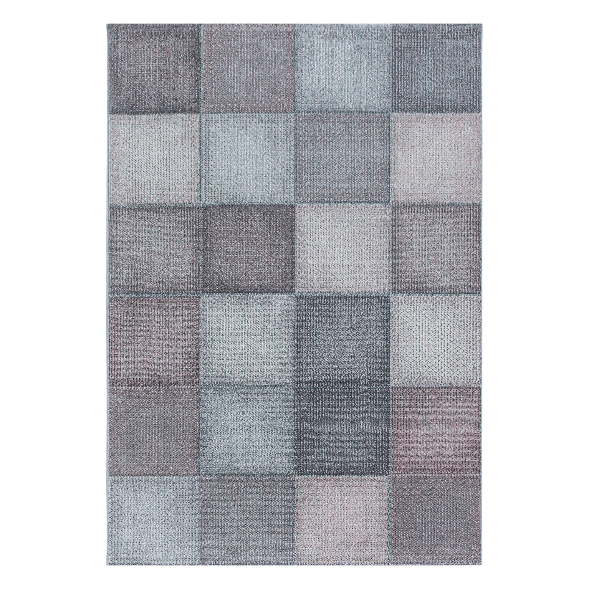 Webteppich Pink/Grautöne Naturfaser Ottawa 160x230 cm