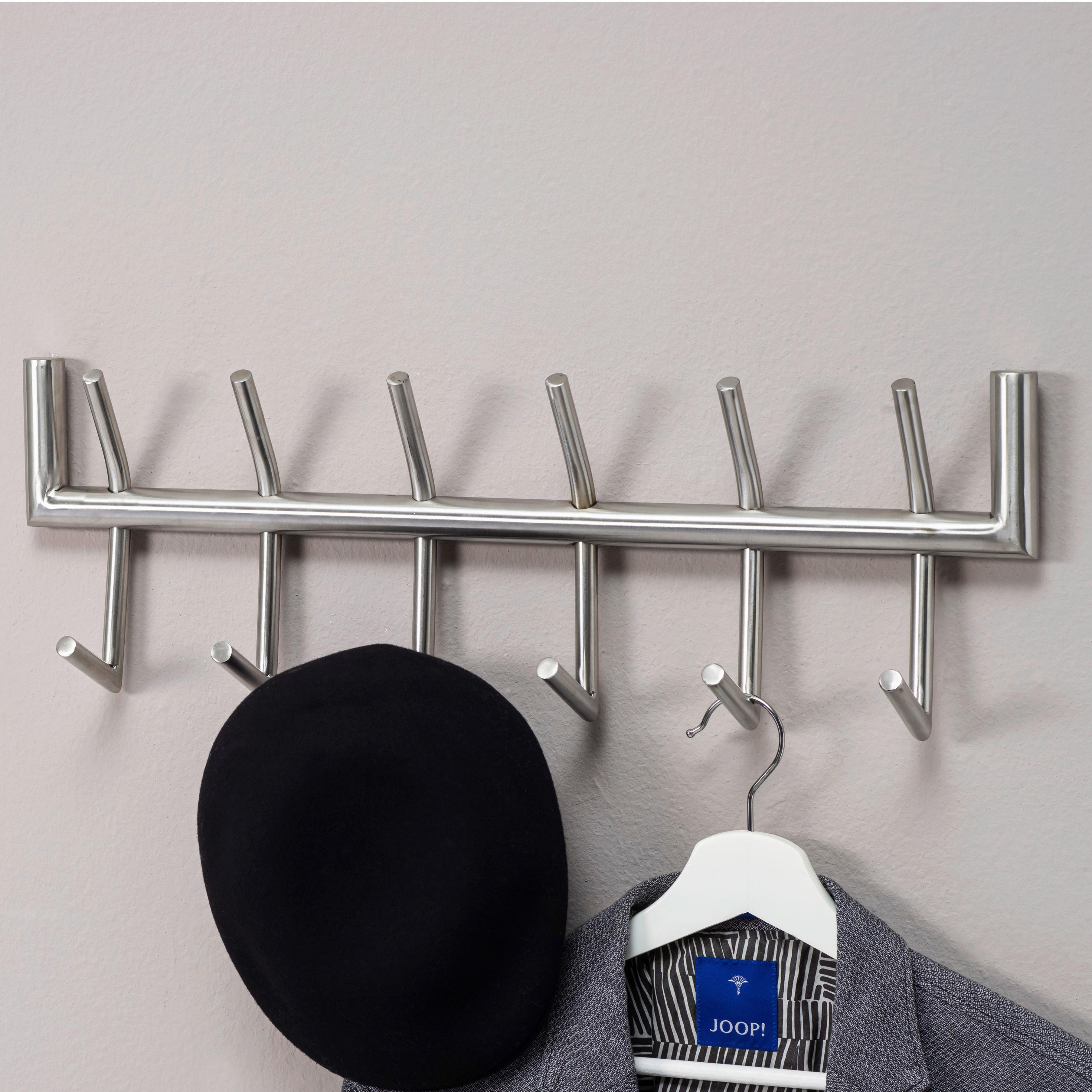 Wandgarderobe Silberfarben B: 60cm - Silberfarben, MODERN, Metall (60/19/10cm) - MID.YOU