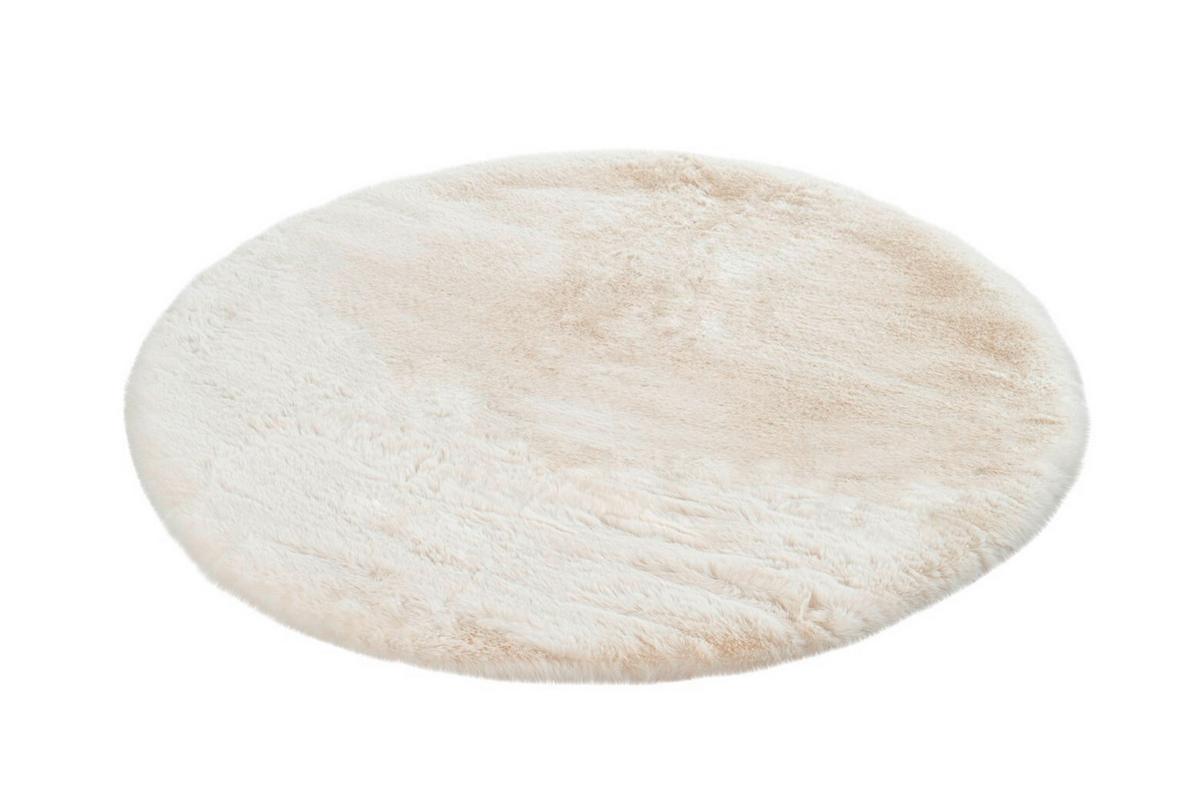 Hochflorteppich Rabbit 625 Weiß D: 100 Cm - Weiß, KONVENTIONELL (100cm)