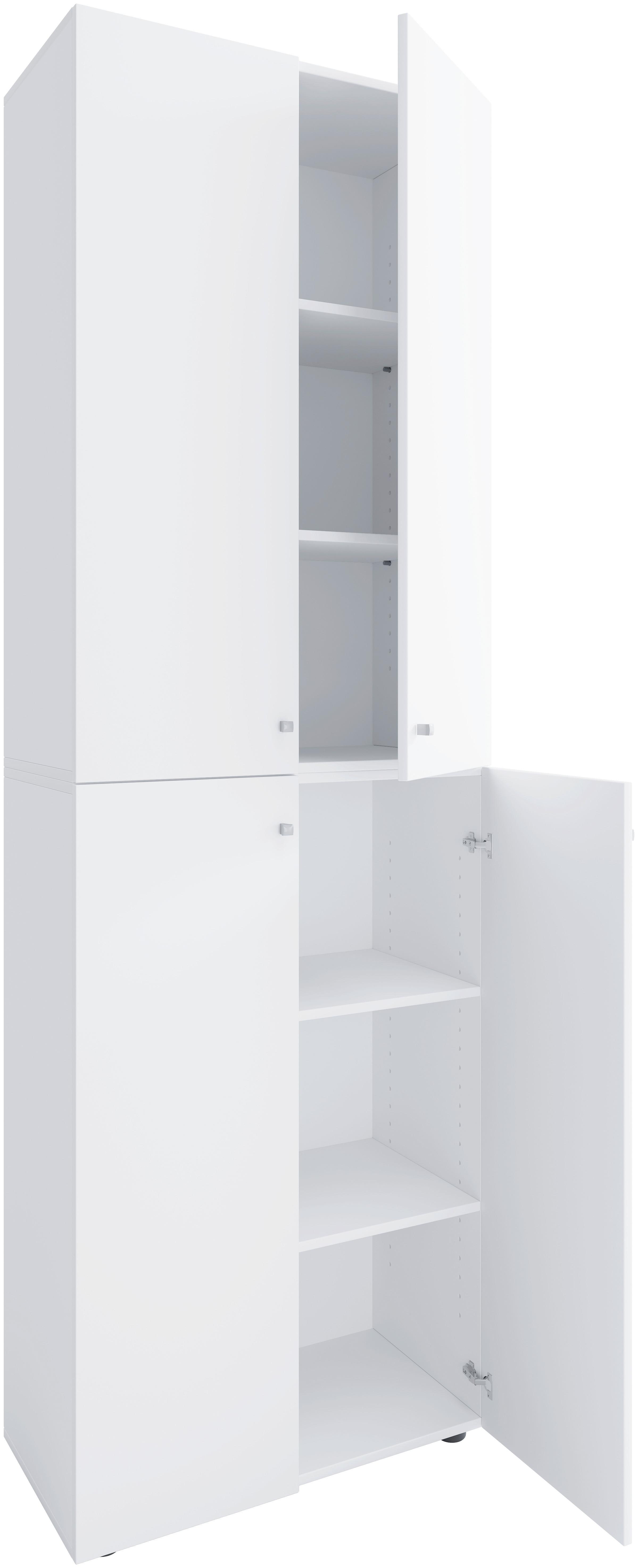 Aktenschrank Lona Weiß B: 70 cm - Weiß, Design, Holzwerkstoff (70/220/39cm) - MID.YOU