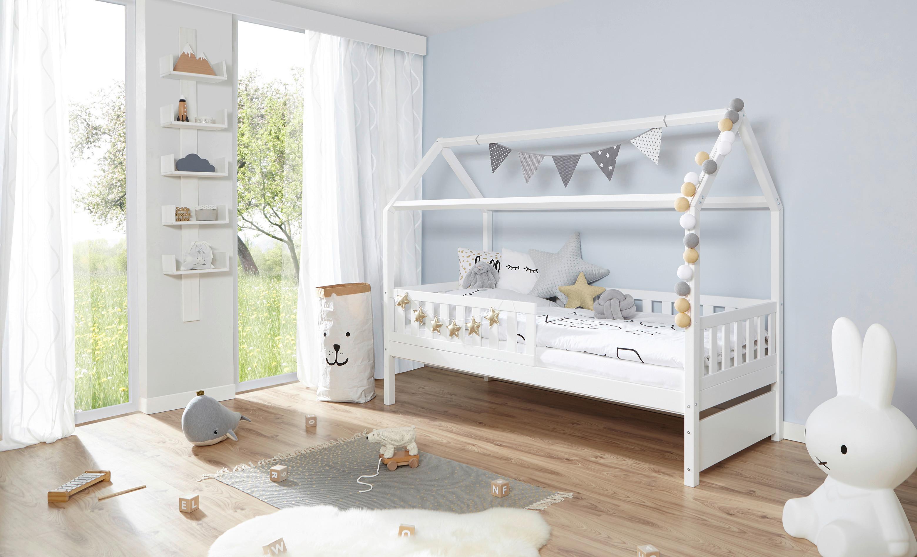 Hausbett 200x90 cm Weiß