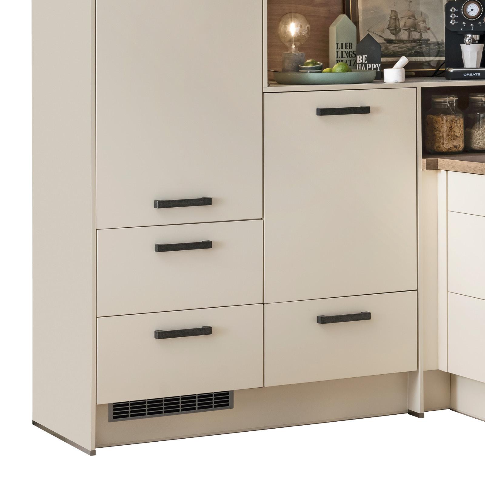 Eckküche Ip2200 Ohne Geräte 188x295 Cm Magnolienweiß - MODERN, Holzwerkstoff (188/295cm) - Impuls