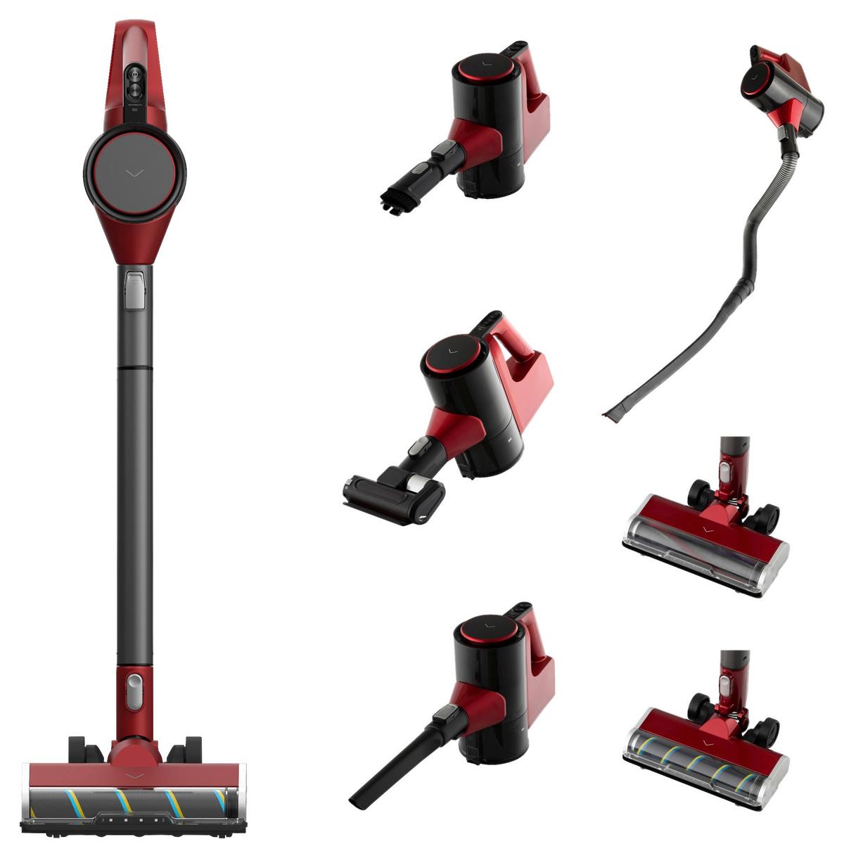 Bodenstaubsauger Beutellos - Rot, Basics, Metall
