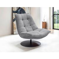 Sessel Zen Grau B: 94 cm - Schwarz/Grau, Design, Textil (94/97/106cm) - Livetastic