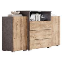 Sideboard Urban 150 Anthrazit,kastanie B: 150 Cm - Kastanieneichefarben/Anthrazit, LIFESTYLE, Holzwerkstoff (150/81/37cm) - P & B