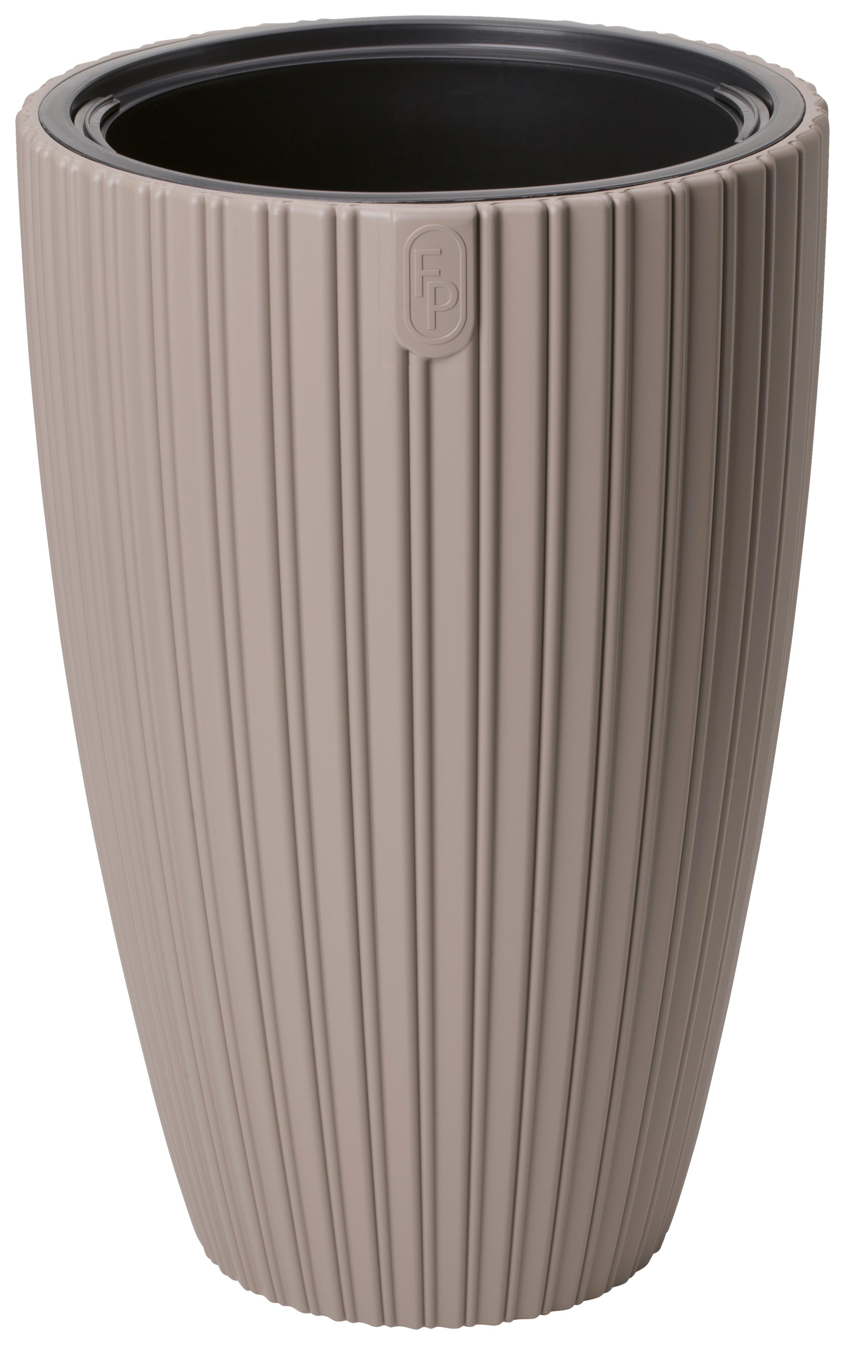 Obal na květináč MIRA 30 - šedohnědá, Konvenční, plast (29,0/48,0cm) - Mömax