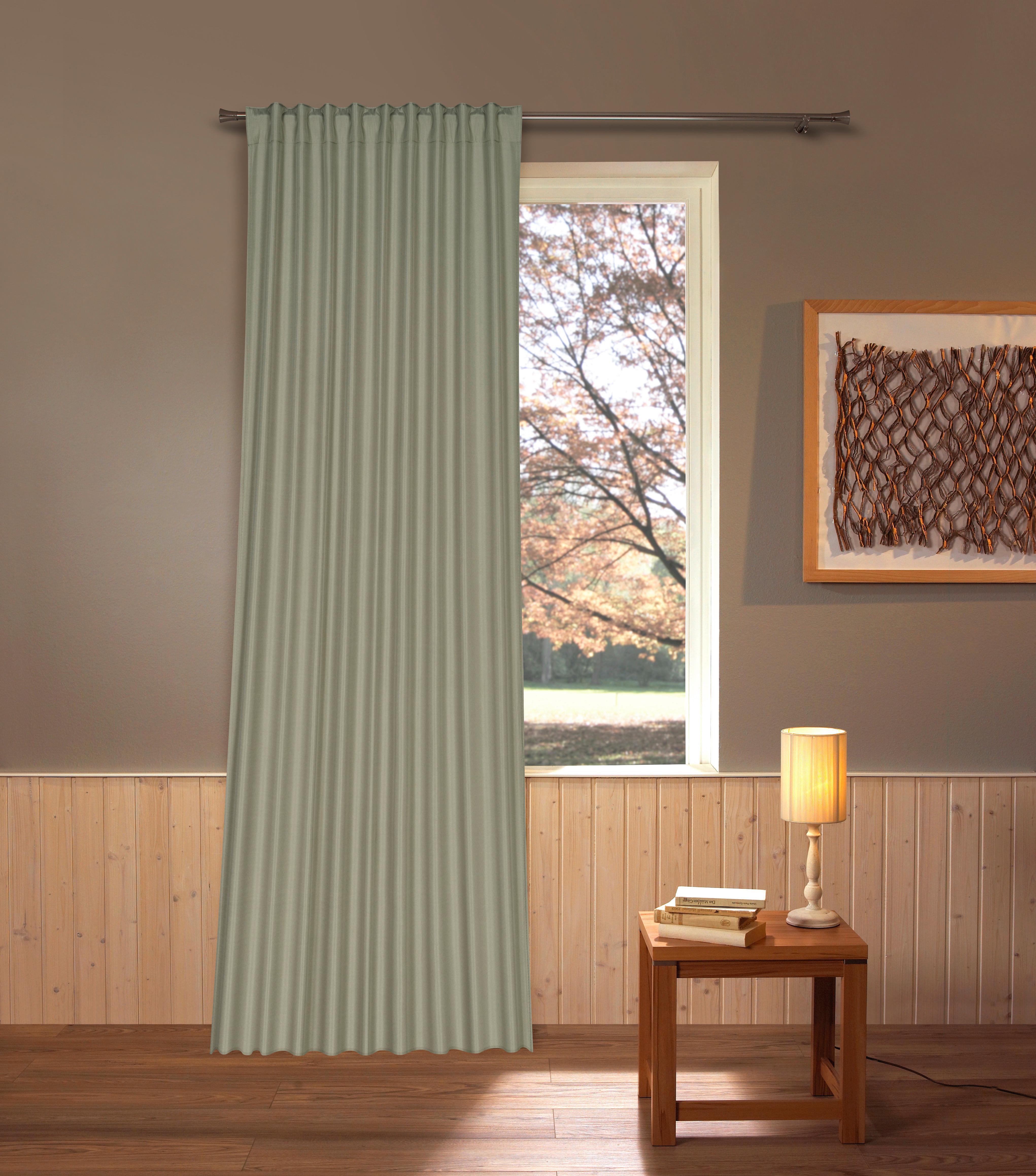 Wärmeschutzvorhang Lucilla - Olivgrün, ROMANTIK / LANDHAUS, Textil (135/245cm) - James Wood