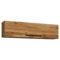 Nástěnný regál Arila š: 115 cm, dub medový - černá/medový dub, Moderní, kov/kompozitní dřevo (115/30/30cm) - MID.YOU