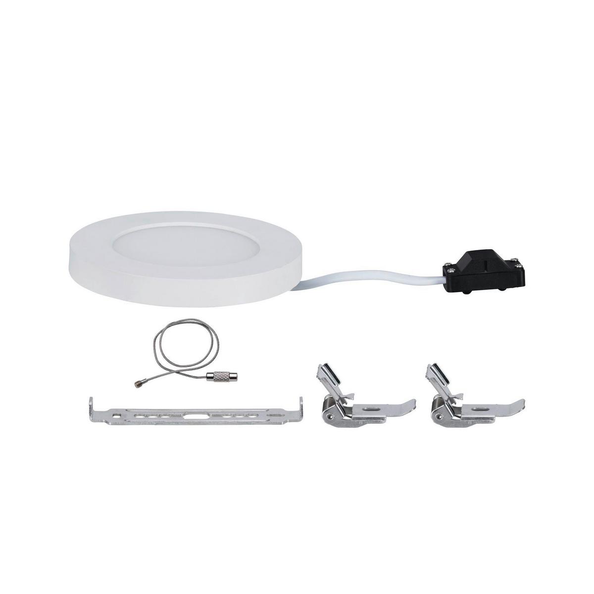 LED-Deckenleuchte Ø 11,6 cm Weiß Rund - Weiß, Basics, Kunststoff (11,6cm) - Paulmann