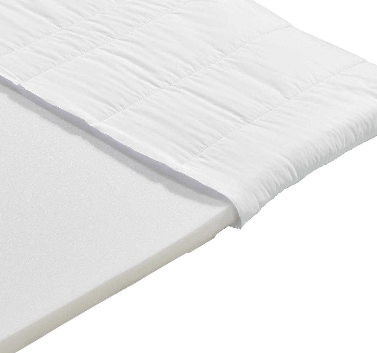 Topper Ingo 90x200 cm Komfortschaumkern - Weiß, Textil (90/200cm) - Primatex