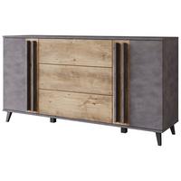 Sideboard Helsinki Anthrazit /Kastanienfarben B: 150cm - Kastanienfarben/Anthrazit, Trend, Holzwerkstoff (150/77,8/39,5cm) - P & B