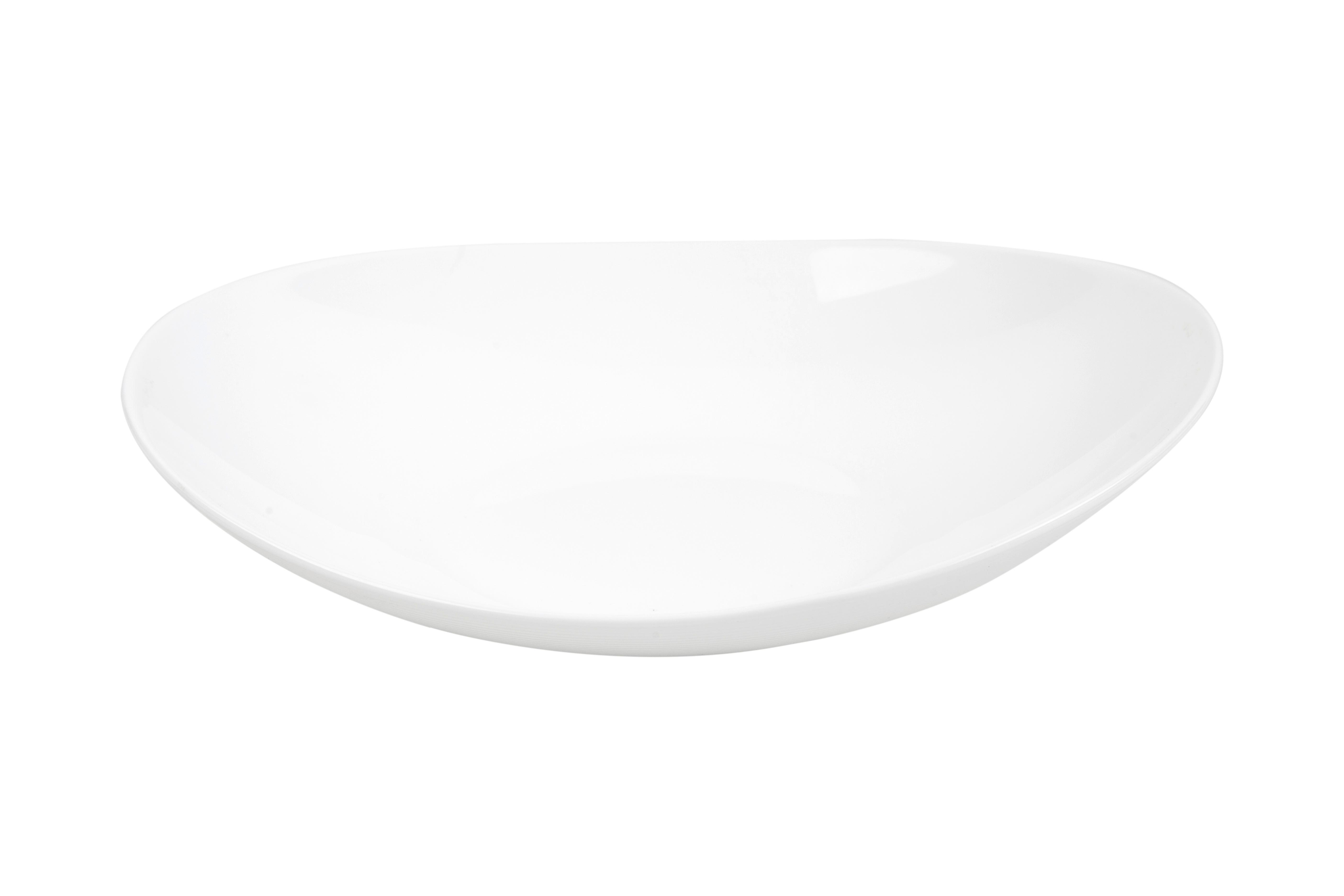 Talíř na těstoviny Brigitte,P/V: 22,5/3,5cm,bílá - bílá, Konvenční, sklo (22,5/3,5cm) - Based