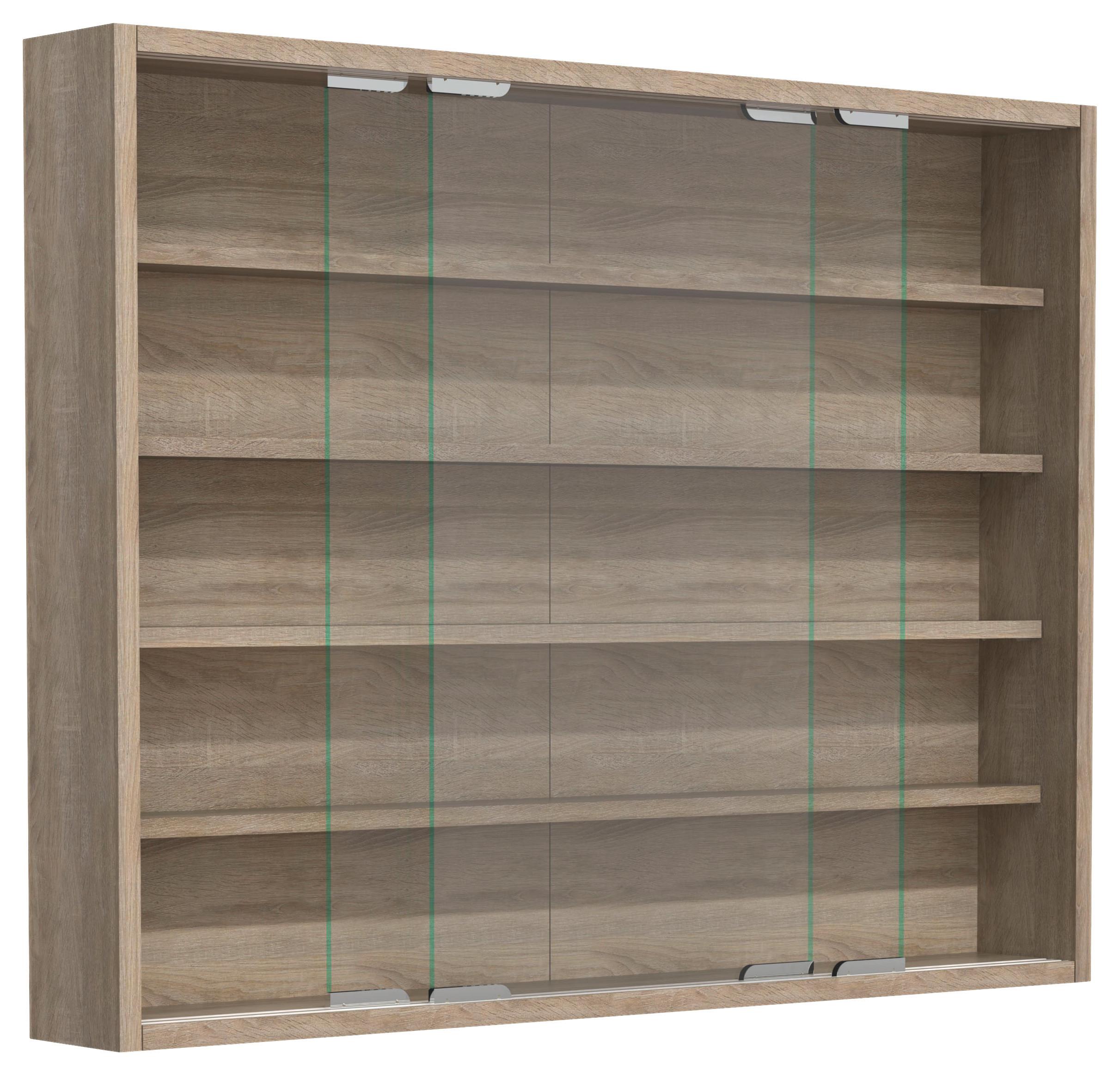 Hängevitrine Agisa L B: 77 cm Sonoma Eiche Dekor - Sonoma Eiche, MODERN, Glas/Holzwerkstoff (77/60/10cm) - MID.YOU